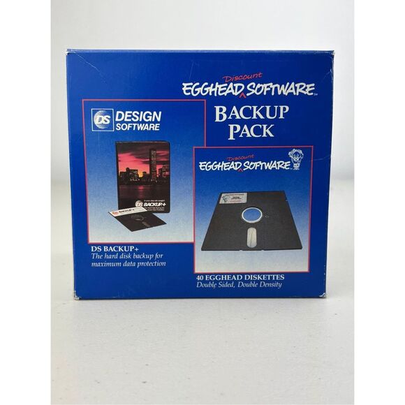 New Open Box Vintage 1988 Egghead Software Backup Pack of 40 Diskettes IBM Rare